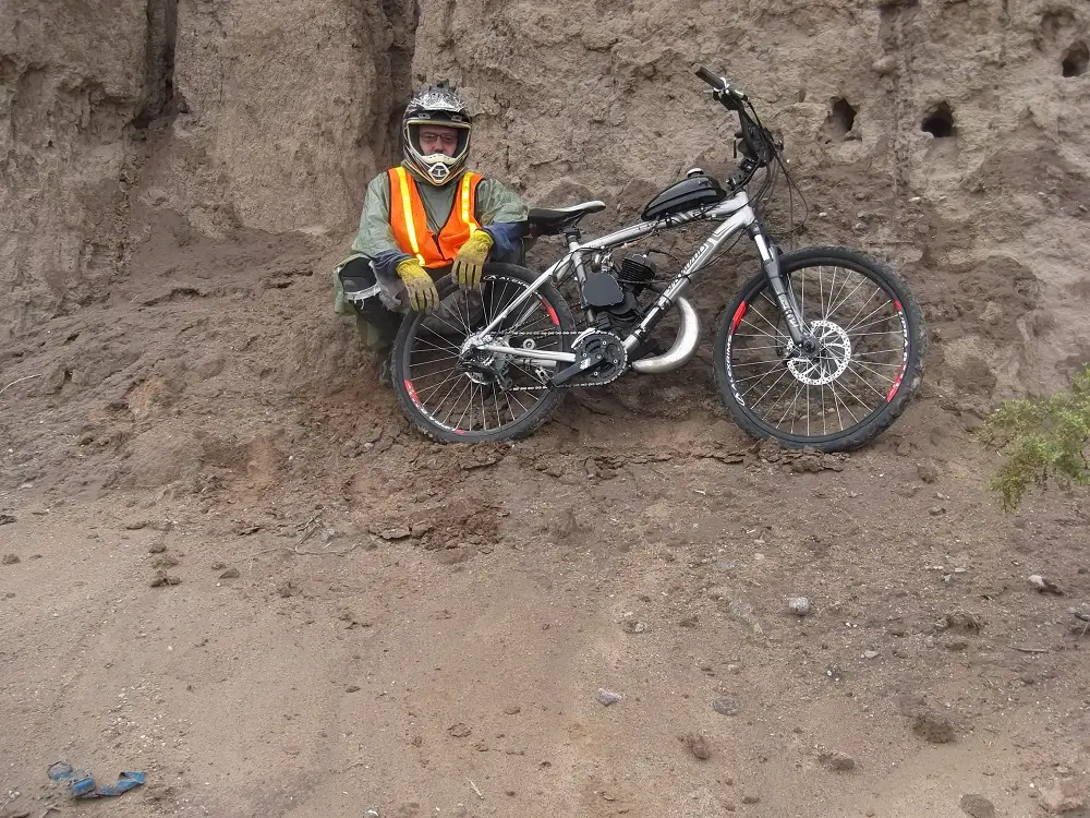 Riding in the rain and mud