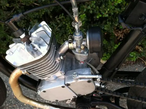 stock carb, manic head. ported intake