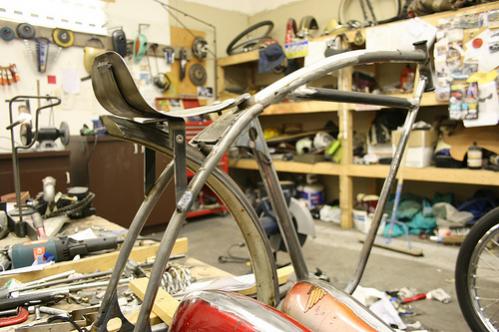 the frame  and seat pan for my new motorized bicycle