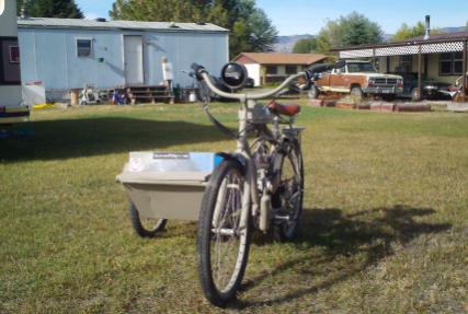 This is a shot of the bike and sidecar before I got the Army stars painted on the rig.