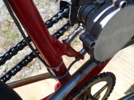 View of the rear engine mount.