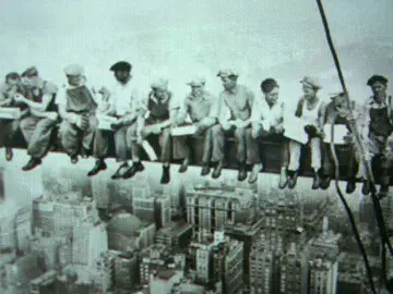 You think building a motor bike is tough... Try being a construction skyscraper in the old days!