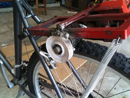 chainsaw engine on bicycle